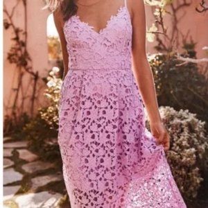 ASTR The Label Lace Midi Dress - large